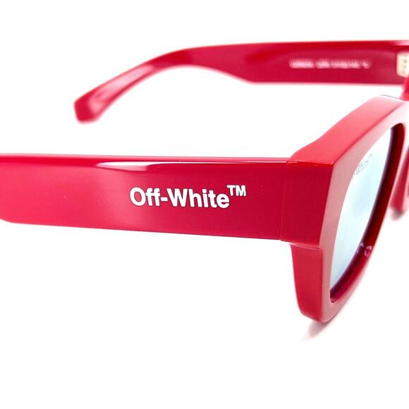 NEW!!! OFF-WHITE Sunglasses OERI018 2576 51/22/145 Red Squared Zurich - Picture 7 of 14
